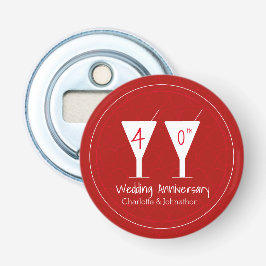 Abrebotellas 40.º cóctel de Ruby Boda Aniversario