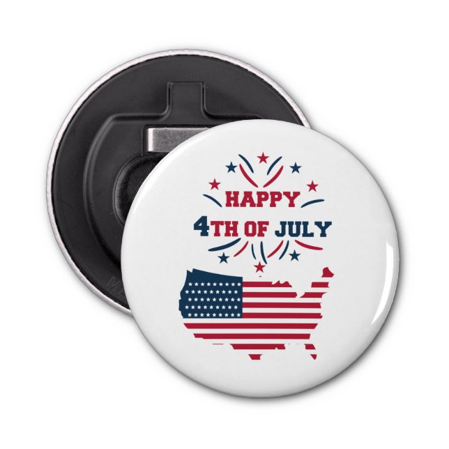 Abrebotellas 4 de julio Fuegos artificiales Estados Unidos Band (Anverso)