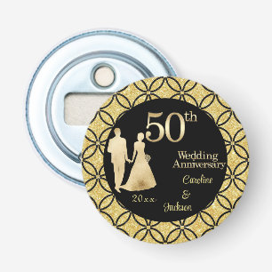 Abrebotellas 50.ª Purpurina del Aniversario de la Pareja de Oro