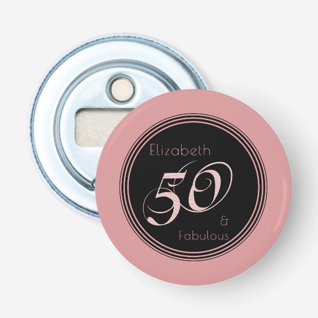 Abrebotellas 50 modernos y negro rosado fabuloso (Anverso)