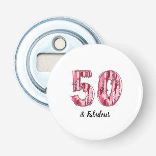 Abrebotellas 50 y fabulosos pincel rosa y leopardo