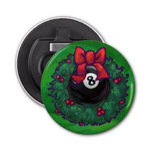 Abrebotellas 8 Navidades de bolas Wreath Green