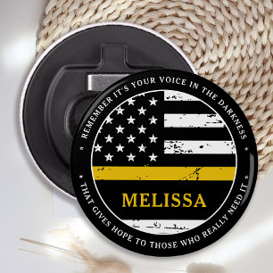 Abrebotellas 911 Dispatcher Personalizada Línea De Oro Delgada