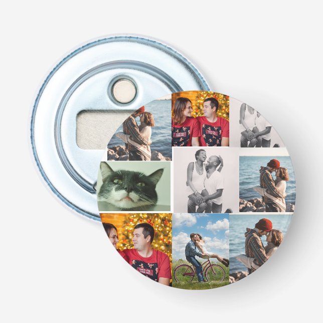 Abrebotellas 9 Photo Custom Personalized Collage (Anverso)
