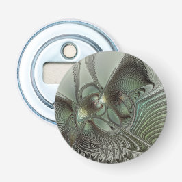 Abrebotellas Abstracto Olive Sage Green Grey Fractal Art Fantas