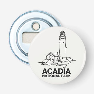 Abrebotellas Acadia National Park Lighthouse Line Art