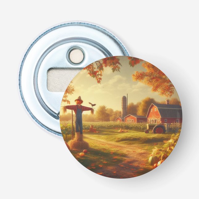 Abrebotellas Acción de Gracias/Otoño/Caída en la granja (Anverso)