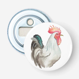 Abrebotellas Acuarela dibujo a mano de un Gallo