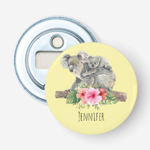 Abrebotellas Acuarela Koala Bears Cuece Mamá Y Bebé