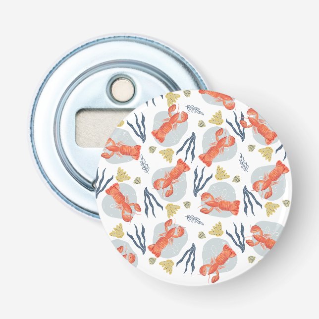 Abrebotellas Acuarela Lobster Crustacean Beach Sand Dollars (Anverso)