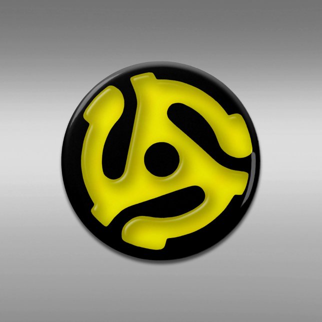 Abrebotellas Adaptador de registro amarillo a 45 RPM (Subido por el creador)