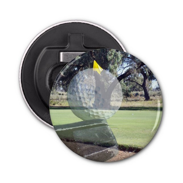 Abrebotellas Adicción al Golf, Apertura De Botellas Magnéticas. (Anverso)