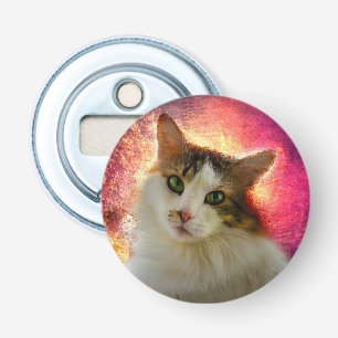 Abrebotellas Adorable Cute Calico Cat