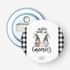 Abrebotellas Adorable Gnomes Cute Gnomes Negro Tapado de Búfalo