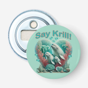 Abrebotellas Adorable retrato "Say Krill" de la familia de ball