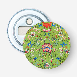Abrebotellas Adorno Chino Vintage Owen Jones Floral Verde