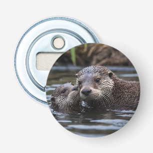 Abrebotellas **"Adrift in Love: Mummy and Baby Otter"**