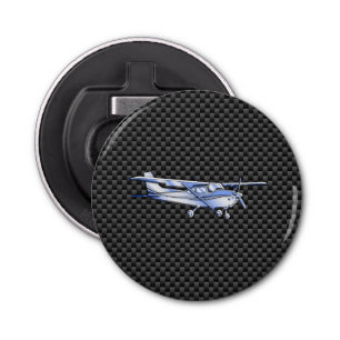 Abrebotellas Aeronaves cromadas como Cessna Black Carbon Fibra