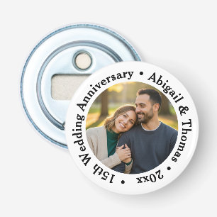 Abrebotellas Agrega tu propia foto de pareja 15º aniversario de