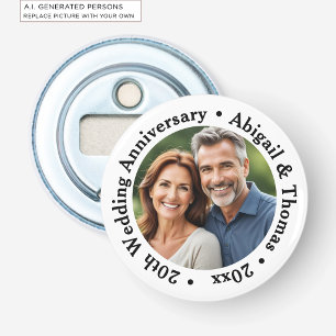 Abrebotellas Agrega tu propia foto de pareja 20º aniversario de