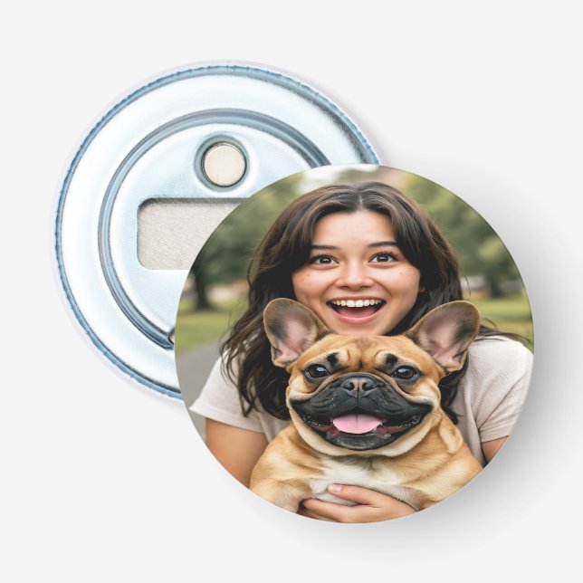 Abrebotellas Agregar foto personalizada de Bulldog Francés (Anverso)
