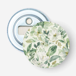 Abrebotellas Agua verde botánica acuarela floral hojas naturale