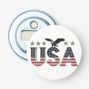 Abrebotellas Águila Patriótica de Estados Unidos + diseño de ba