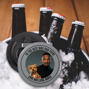 Abrebotellas Al mejor perro papá Personalizado foto y texto