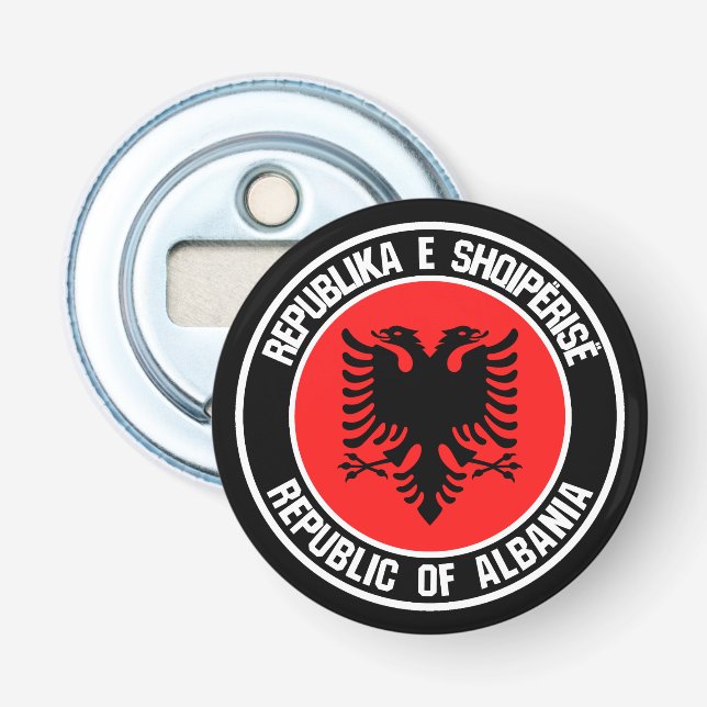 Abrebotellas Albania redonda Emblem (Anverso)