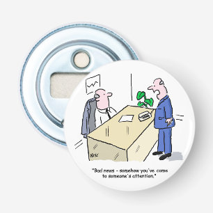 Abrebotellas Alguien advierte a Office Worker