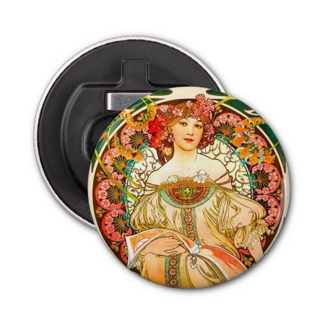 Abrebotellas Alphonse Mucha Art Nouveau Daydream (Anverso)