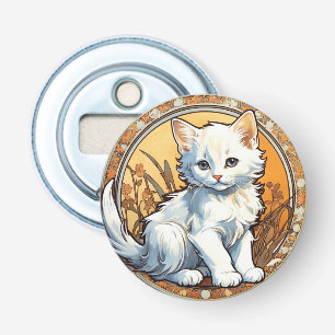 Abrebotellas Alphonse Mucha Style Cat