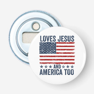 Abrebotellas Ama a Jesús y a Estados Unidos a Dios Cristiano 4