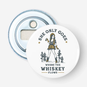 Abrebotellas Amante de Whisky Divertida Vaquera Occidental Vint