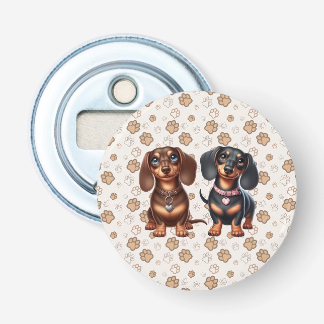 Abrebotellas Amigos de Cute Dachshund (Anverso)