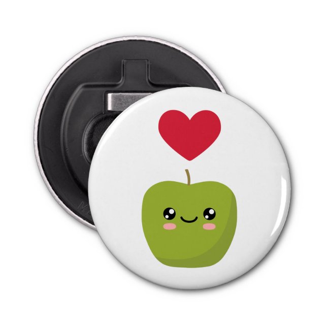 Abrebotellas Amo las manzanas (Anverso)