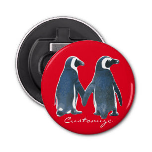 Abrebotellas Amor Pájaros Pingüino Pareja Thunder_Cove