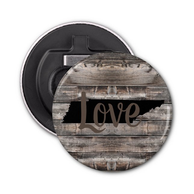 Abrebotellas AMOR TENNESSEE rústico en guión | (Anverso)