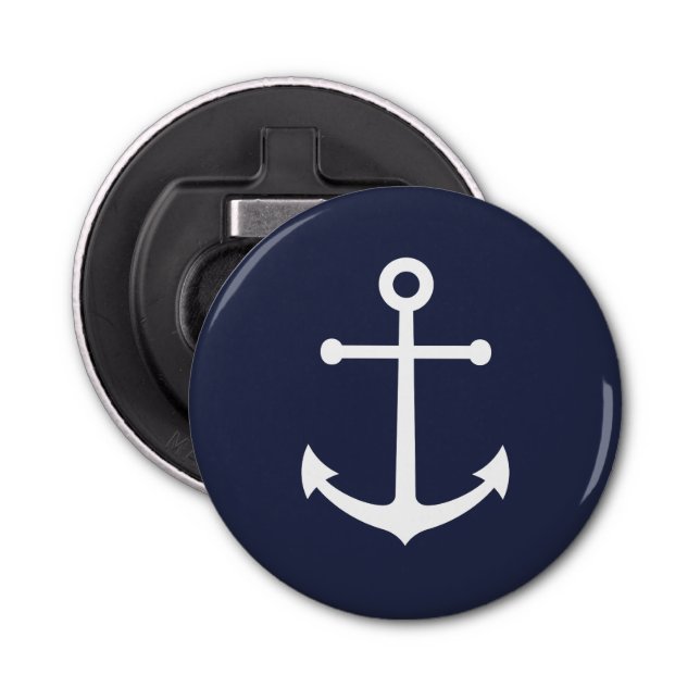 Abrebotellas Anclaje azul de la Marina Náutica (Anverso)