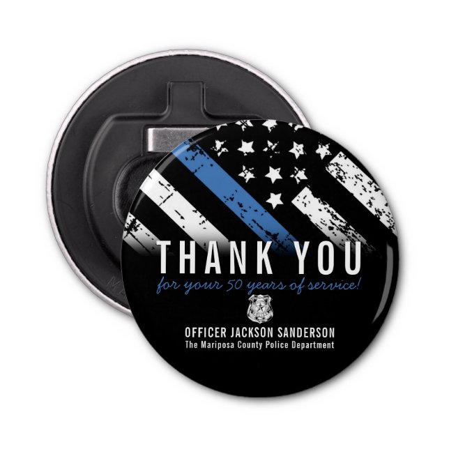 Abrebotellas Aniversario de la Jubilación de la Policía Bandera (Anverso)