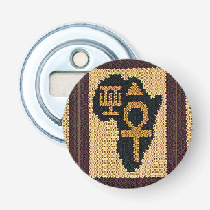 Abrebotellas Ankh y impresión del ganchillo del mapa de África