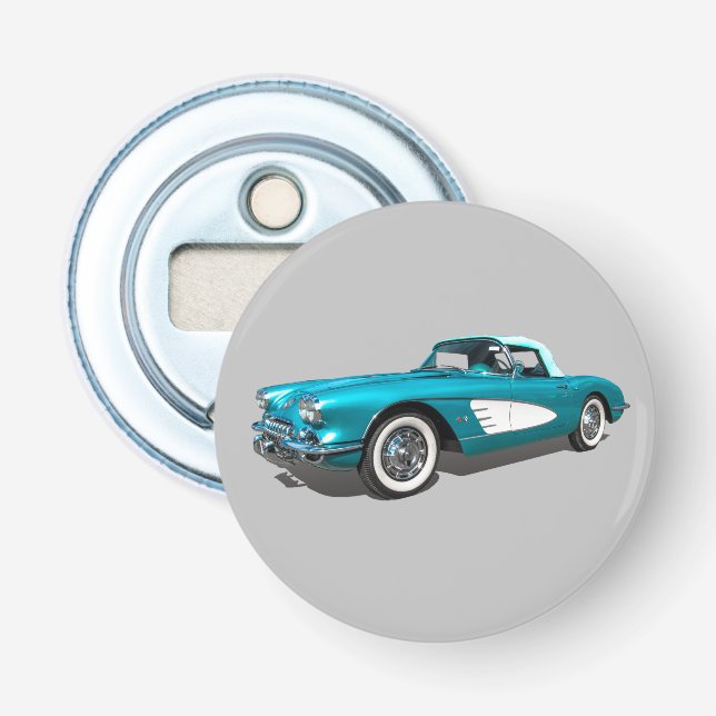 Abrebotellas Antecedentes verde azulados de personalizable de 5 (Anverso)