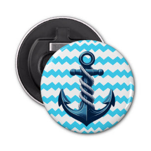 Abrebotellas Anuncio azul con olas azules