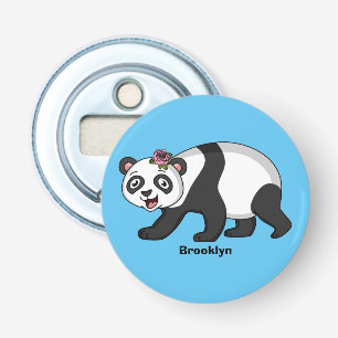 Abrebotellas Aoso panda alegre y lindo con personalizado de flo
