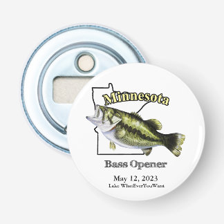 Abrebotellas Apertura de Bass de Minnesota personalizado Lake/D