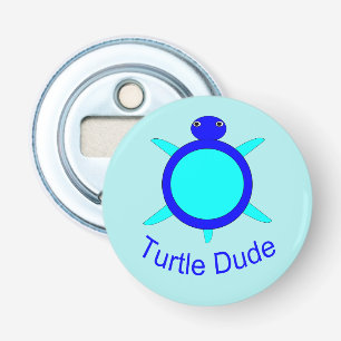 Abrebotellas Apertura de botella de Bright Blue Turtle Dude