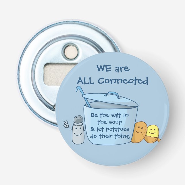 Abrebotellas Apertura de botella de imán de sopa salada (Anverso)