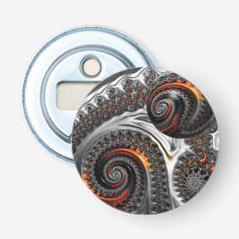 Abrebotellas Apertura de botella de Mandelbrot Sphere de plata 