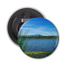 Apertura de botella del lago azul magnético