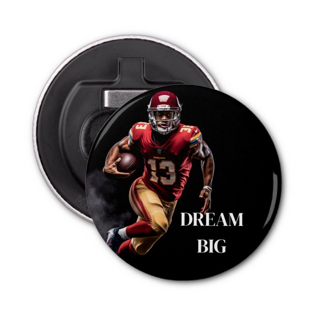 Abrebotellas Apertura de botellas de botón de fútbol (Anverso)